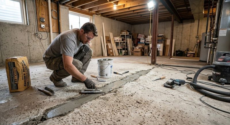 Cracked Basement Floor Repair in Gilpin County, CO