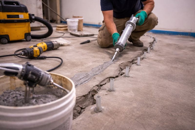 Cracked Basement Floor Repair in Gilpin County, CO